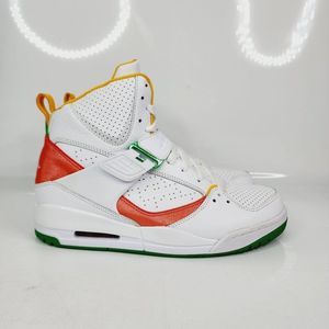 Jordan Men's White Flight 45 High Top Lace Up Sneaker Shoes Size US 9